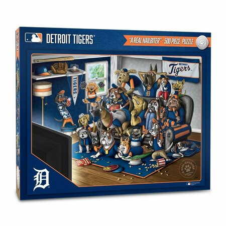 YOUTHEFAN 18 x 24 in. MLB Detroit Tigers Purebred Fans Puzzle, Multi Color - A Real Nailbiter - 500 Piece 2502311